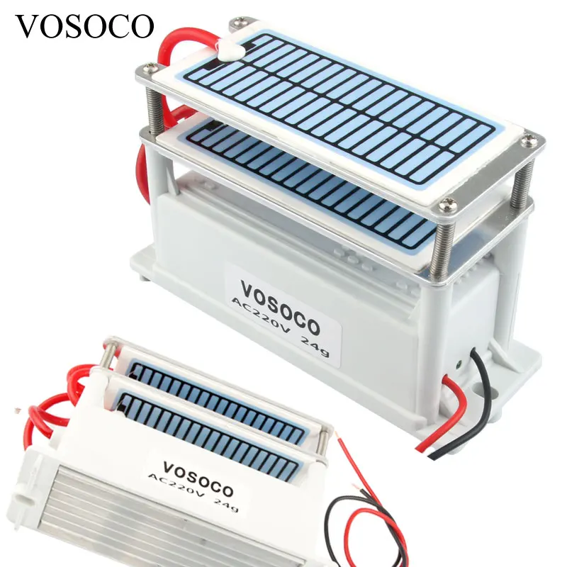 

Portable Ceramic Ozone Generator 220V 24g Double Integrated Long Life Ceramic Plate Ozonizer Water Air Purifier Ozone machine