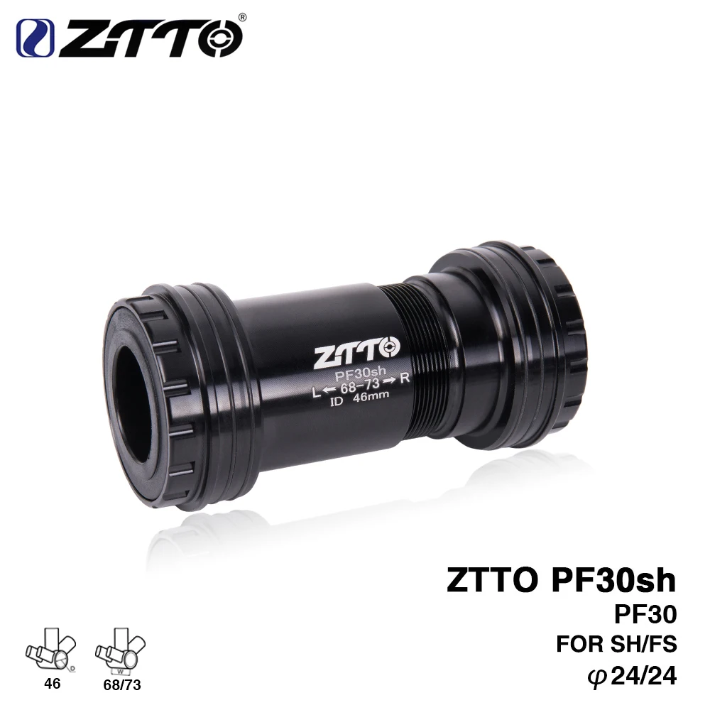 Ztto PF30sh PF30 24 محول دراجة الصحافة مناسبا الأقواس السفلية المحور ل mtb الطريق دراجة أجزاء 24 ملليمتر prowheel crankset chainset