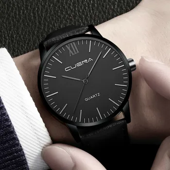 

Luxury Brand Watches Men's Quartz Clock Man Army Military Leather Wrist WatchWrist Party decoration suit Dress Watch gifts male