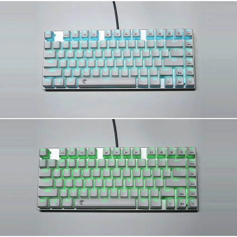  Z 88 Small Gaming Keyboard Mecanical Clicky Switch RGB Backlit Outemu Blue Switch Tenkeyless Design