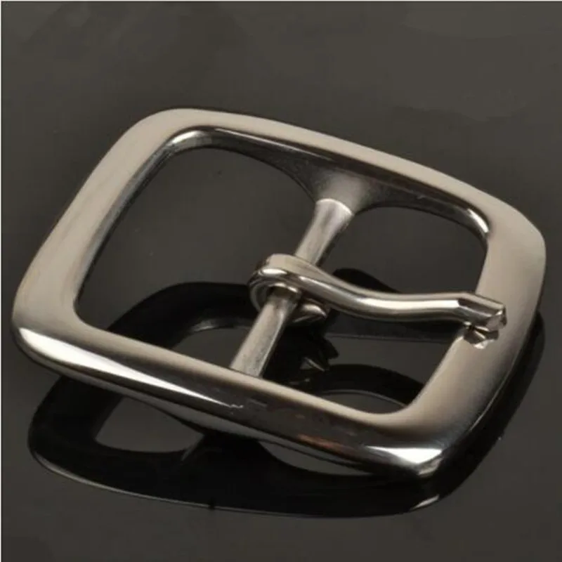 

Retail 2018 New High quality Solid Stainless Steel Mens Belt Buckle With Metal Men Leather Belt Accessories Fit 4cm Wideth Belt