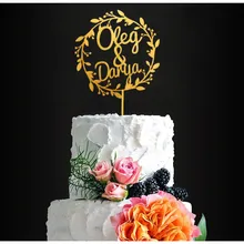 Дизайн гирлянда форма на заказ свадебный торт Топпер персонализированные торт Топпер для помолвки/свадебный торт аксессуар для украшения