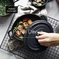 Oval Two ears baking bowl with lid heat resistance Microwave oven Au gratin bowl 1pc/lot