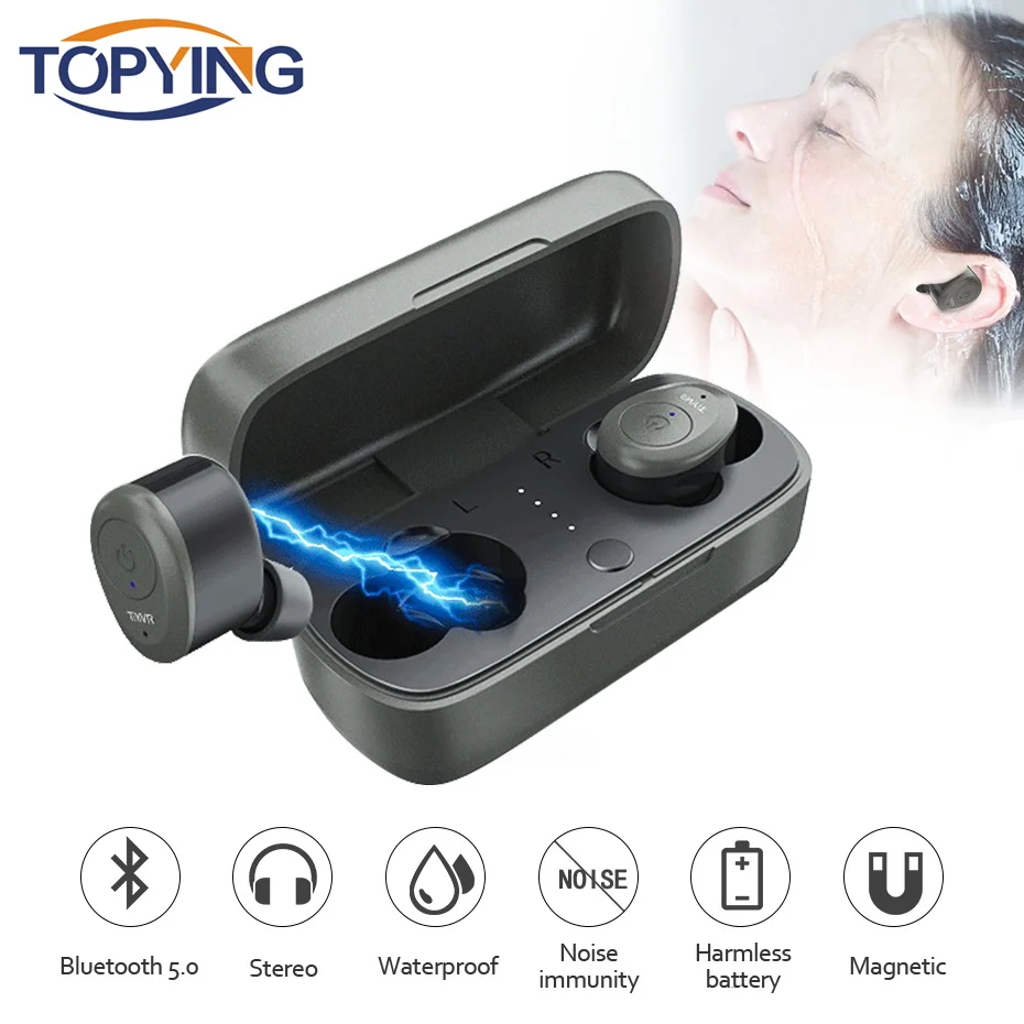 

TWS Wireless Mini Bluetooth Earphone For Xiaomi Huawei Mobile Stereo Earbud Sport Ear Phone With Mic Portable Charging Box