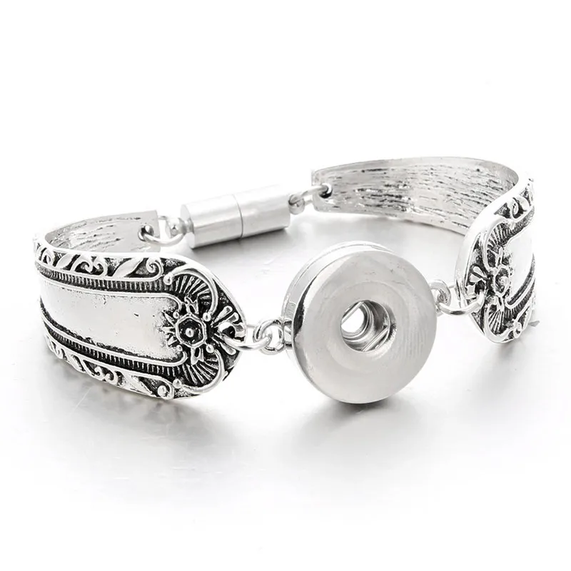 Магнитные богемные часы, женские ювелирные изделия, цветные браслеты, новейшие винтажные 18 мм металлические кнопки, браслет ZE039 - Окраска металла: 2