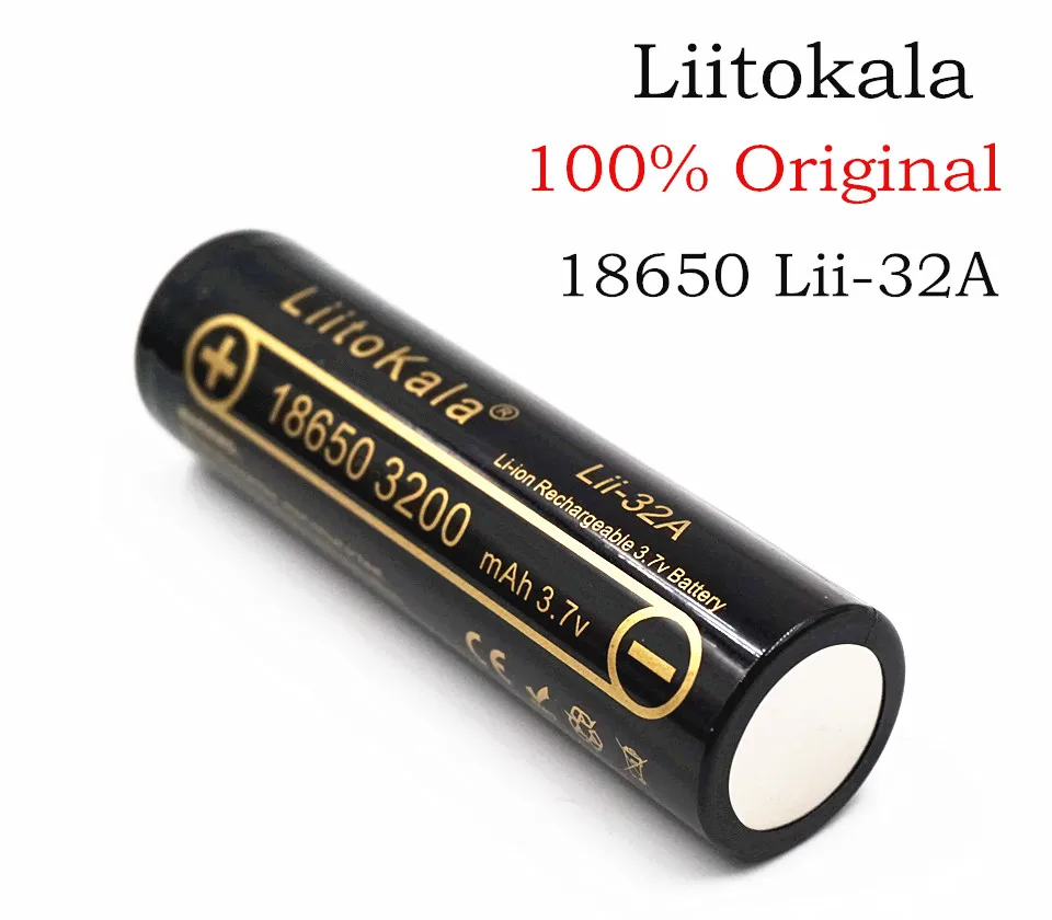 Литий-ионная батарея LiitoKala 3 7 В 18650 3200 мА · ч пара 10 А 1 шт. | Электроника