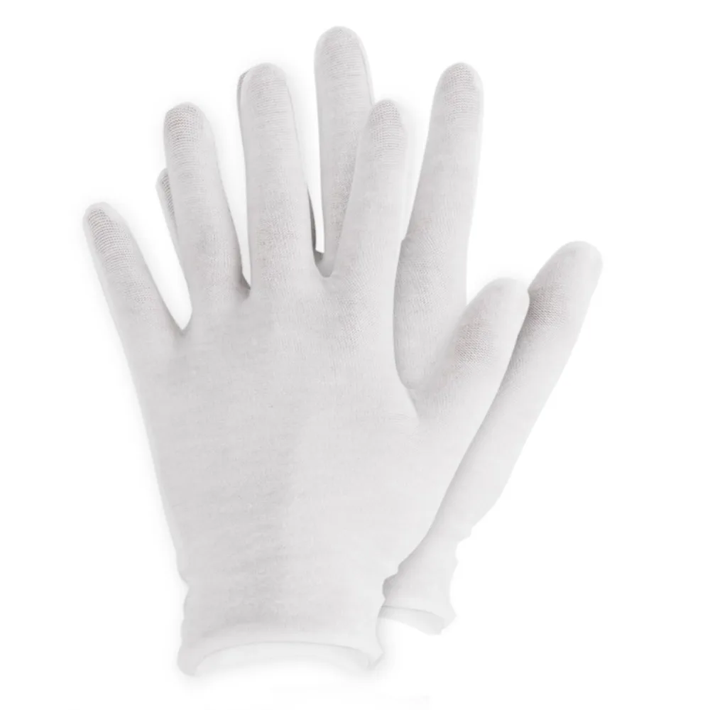 White 12 Pairs New Setwear Throw Away White Cotton Gloves 