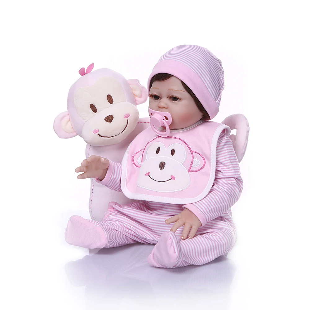 

Bebe Reborn Doll Silicone Reborn Baby Doll Adorable Lifelike Toddler Bonecas Girl Menina de Surprice Doll With Hands Open