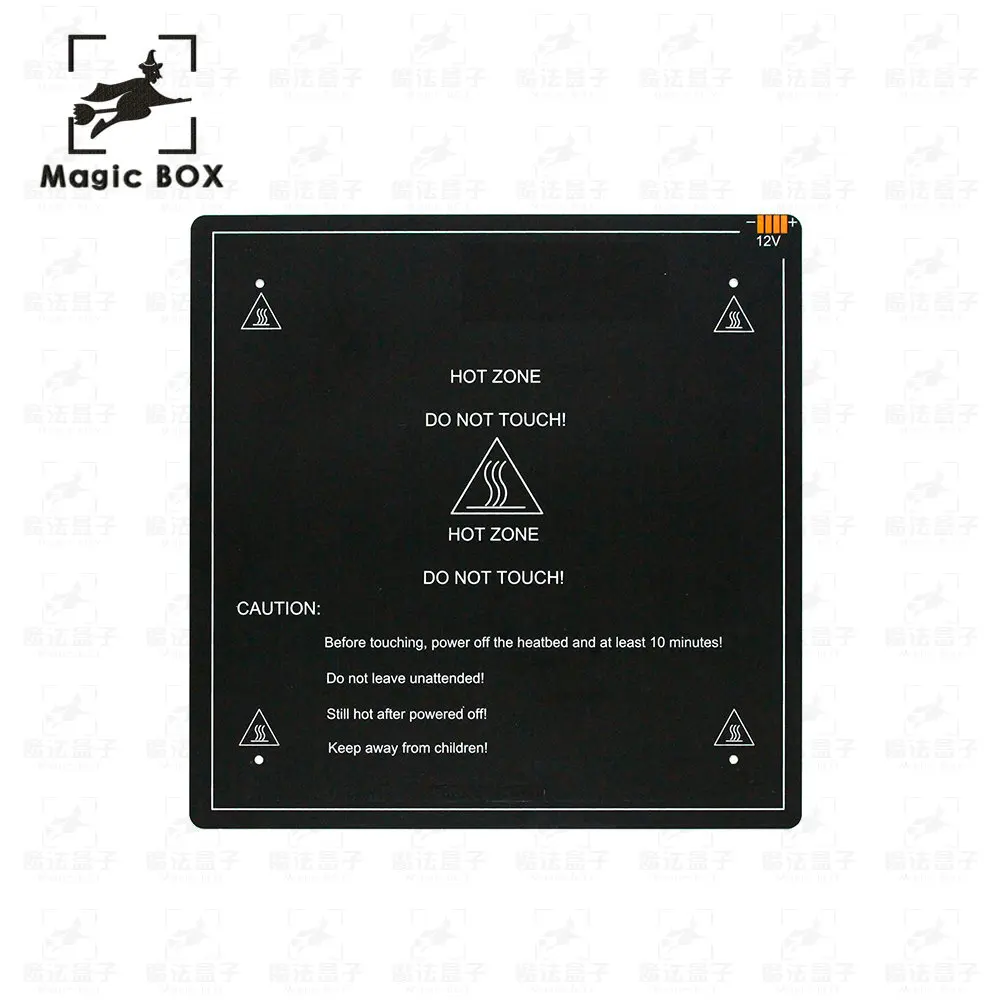 Goedkoop MK3 broeinest Aluminium verwarmd bed voor Hot bed 12 v 24 v 310*310*3mm zwart MK3 310x310x3.0mm broeinest 3D Printer Onderdelen