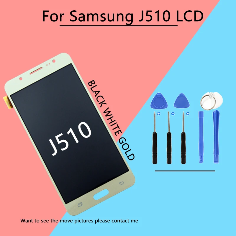 100% Тесты ЖК дисплей Экран для Samusng Galaxy J5 2016 J510 сенсорный цифровой сборки Замена