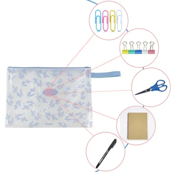 

10 Pcs A4 Size Plastic Zip Document Filing Folder Bag Storage Pouch