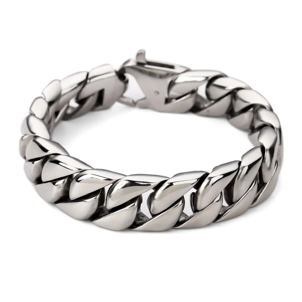 Jewelry Gifts Bracelets Stainless Steel Classic Silvery Gothic Hip Hop