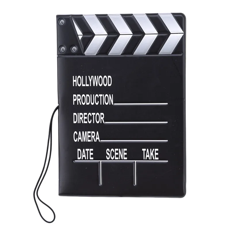 Black-and-white пленка Clapper паспорт обложки из искусственной кожи ID для кредитной карты сумка Обложка для паспорта, паспорт кошельки Чехол