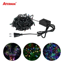 RGB Рождественская гирлянда 10 метров 8 режимов сказочные огни домашняя Рождественская елка Новогодняя гирлянда украшение для свадебной вечеринки