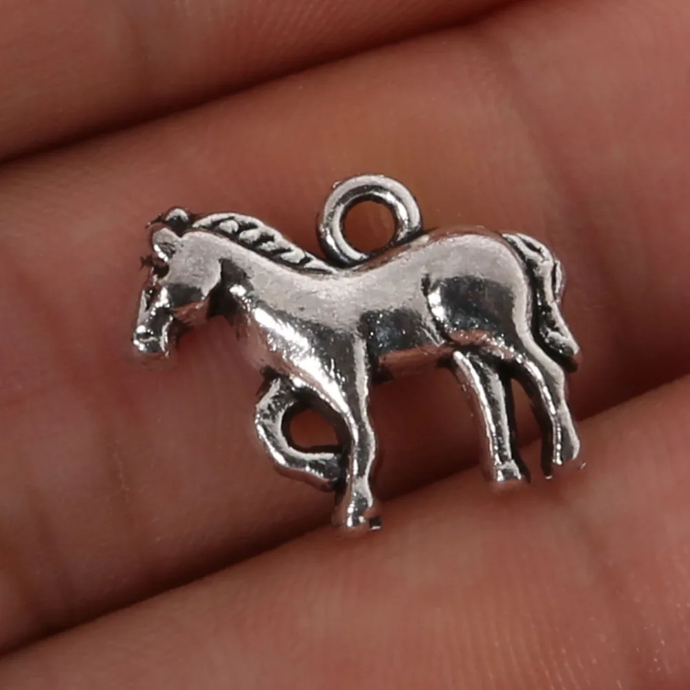 New Arrivals 7pcs 14x18mm antique silver plated Alloy Horse charms