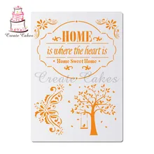 Doce casa estênceis para paredes pintura scrapbooking selo álbum decorativo gravação diy artesanato cartão de papel modelo de flor