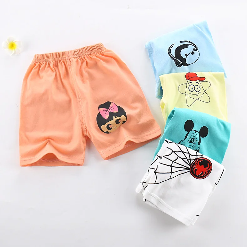 Детские шорты для мальчиков и девочек, хлопковые летние детские штаны с принтом акулы, размер От 1 до 5 лет, детская одежда