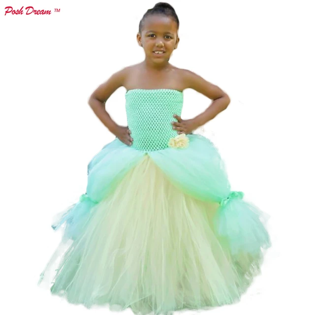 Disney Tiana Costume for Girls – The Princess and The Frog, Size 7/8 Green