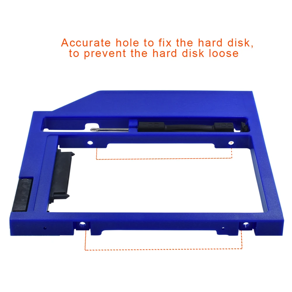 Plastic for Laptop 9mm 9.5mm 2.5''SSD 2nd HDD Caddy 9.5mm SATA 3.0 Adapter DVD Hard Disk Driver Case Enclosure Optibay