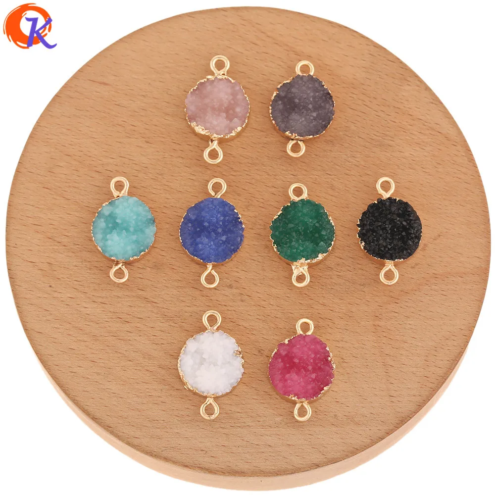 

Cordial Design 50Pcs 13*23MM Jewelry Accessories/Resin Connectors/Round Shape/DIY Earrings Making/Hand Made/Earring Findings