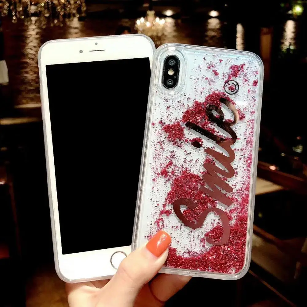 Корея улыбка Роза весь день чехол для телефона iPhone11 XS MAX XR SE2 6S 78plus блеск зыбучий
