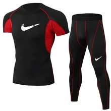Men T shirts Trousers Set 2 Piece Men's Sportswear Compression Suit Joggers Fitness Base Layer Shirt Leggings Rashguard Clothes Men T shirts Trousers Set 2 Piece Men's Sportswear Compression Suit Joggers Fitness Base Layer Shirt Leggings Rashguard Clothes