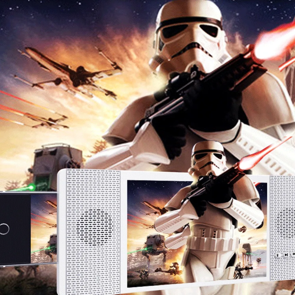 

Retractable 3D Mobile Phone Bluetooth Stereo HD Video Screen Anti-halo Anti-radiation Desktop Audio Amplifier Screen Magnifier