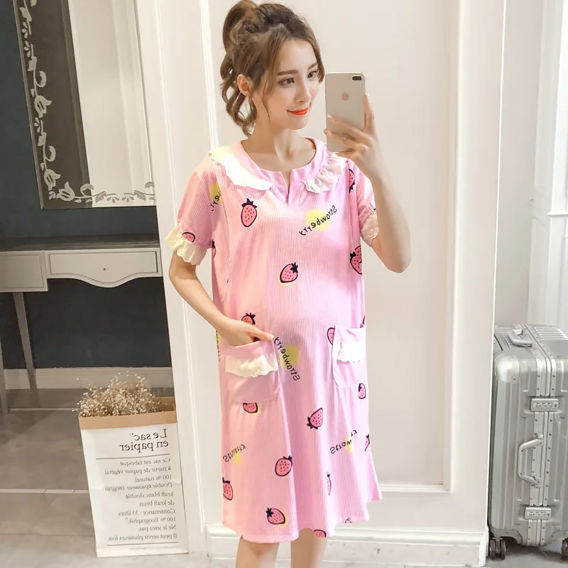 Dollplus/Новинка года хлопковая ночная рубашка для беременных для женщин средства ухода за кожей будущих мам пижамы