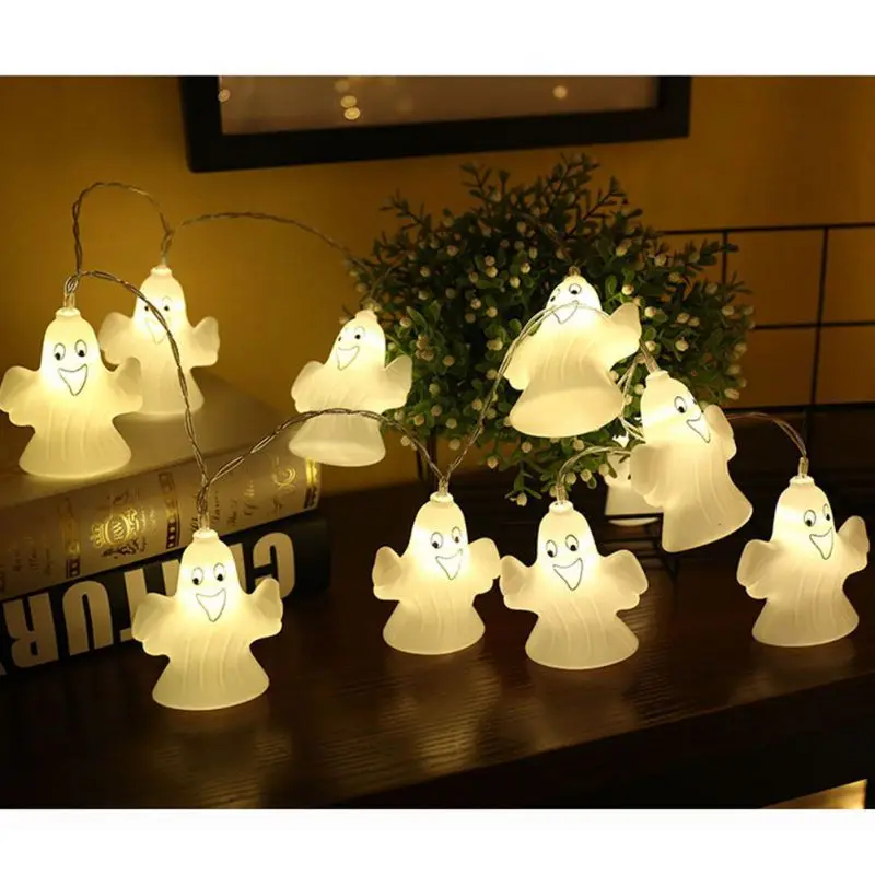 Halloween Ghost Festival LED Ghost Light String 10 Lamp Skull Light