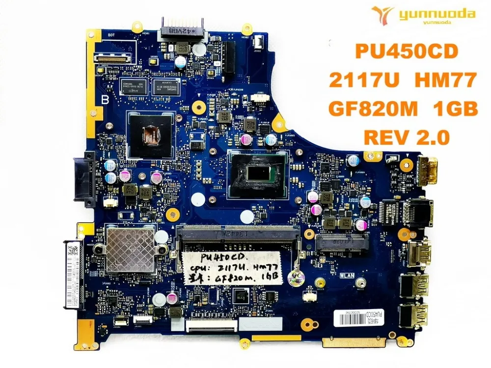 Оригинальная материнская плата для ноутбука ASUS PU450CD 2117U HM77 GF820M 1 ГБ REV 2 0