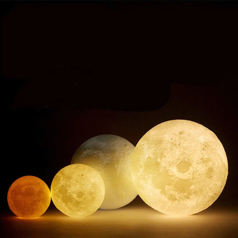 3D Magical LED Luna Night Light Moon Lamp Desk USB Charging Touch Control Home Decor Promotion Drop Shipping 2019 New