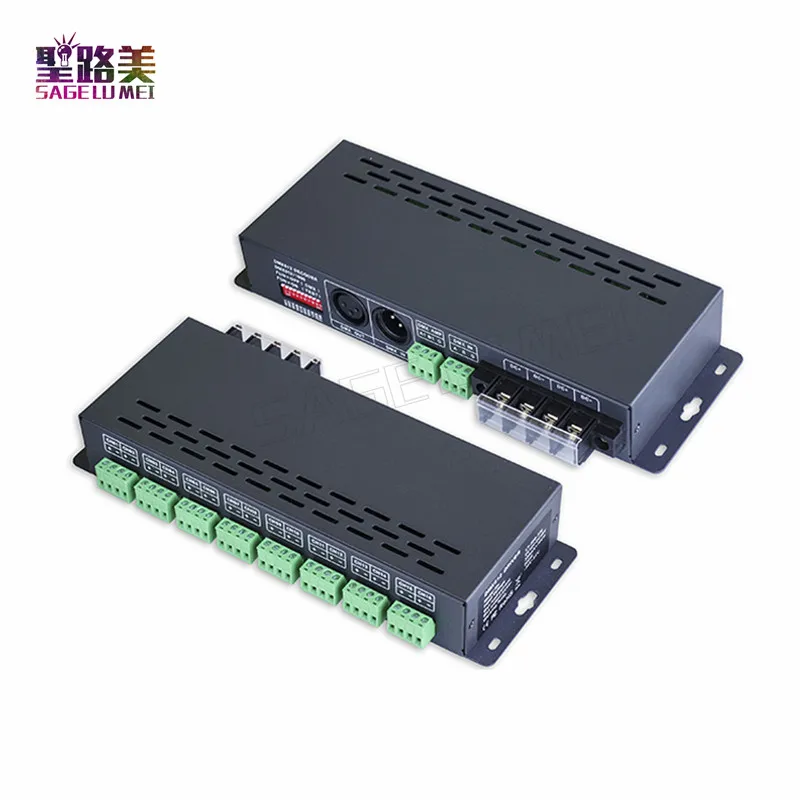 

LT-880-350 16CH DMX512 constant current CC Decoder DMX signal to PWM signal;DC12V-48V input;350ma*16channel output for led tape