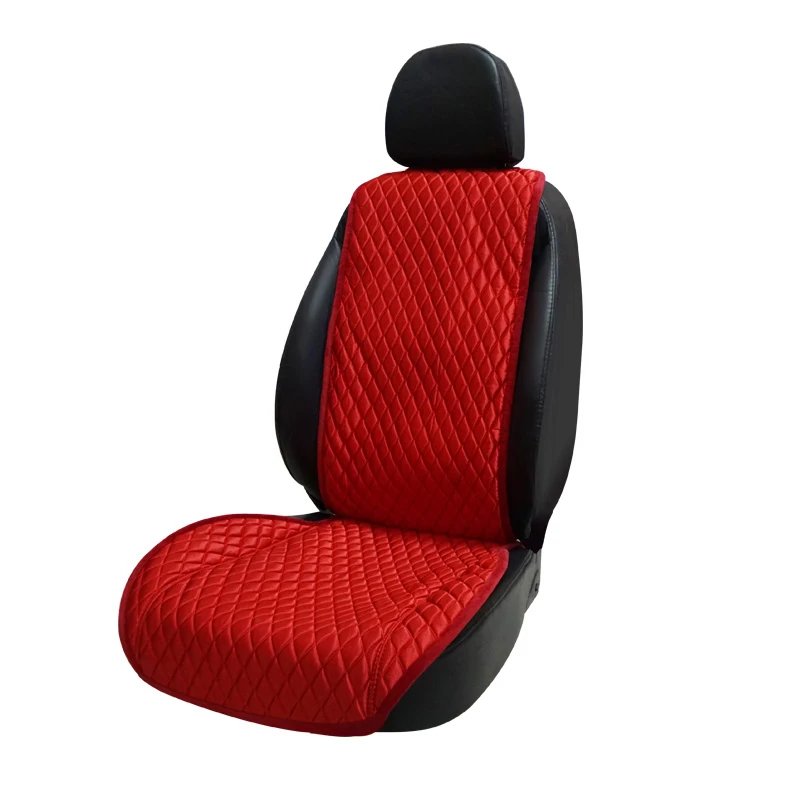 Универсальная автомобильная подушка для сиденья из натурального шелка, чехлы для сидений, подушка для автомобильного интерьера, большая часть автомобиля, мягкая и удобная подушка - Название цвета: YSC-red