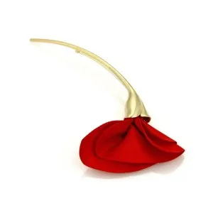 

23/4 Inch Simple and Elegant Red Enamel Poppy Flower Brooch UK Poppy Badges Silver and Gold Available
