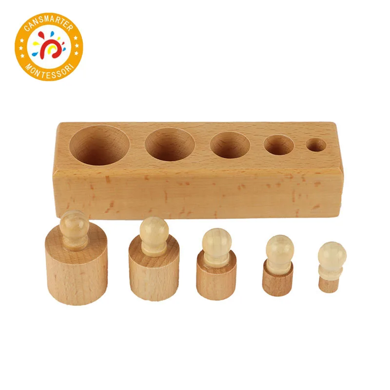  Baby Toy Montessori Material Cylinder Blocks Mini Simple Home Learning Home School Toy Children Tea - 33020719950