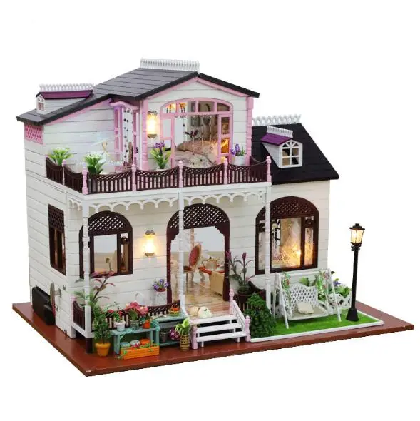 A001 Miniature villa Model Kit DIY Doll House Wooden large Doll Houses with Furniture Toys for children Gift A001 Miniature villa Model Kit DIY Doll House Wooden large Doll Houses with Furniture Toys for children Gift