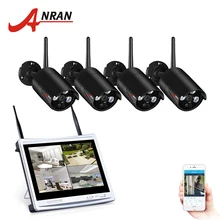 ANRAN 4CH CCTV System Wireless 960P 12 Inch NVR Security Camera System With 1.3MP IR Outdoor P2P Wifi IP Camera Surveillance Kit
