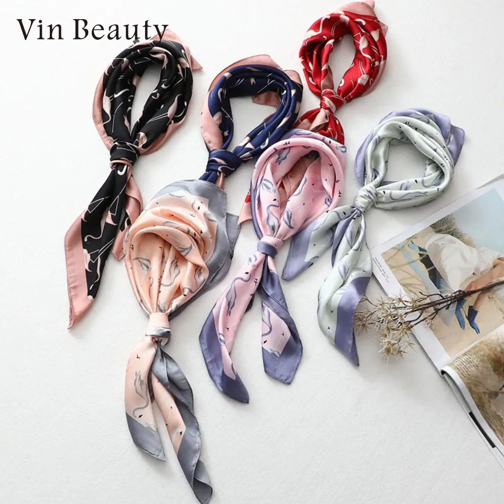 Scarves Hair Accessories Ladies Shawl Silk Scarf Decorative Bag Ladies Scarf Fashion Lady Breathable Party
