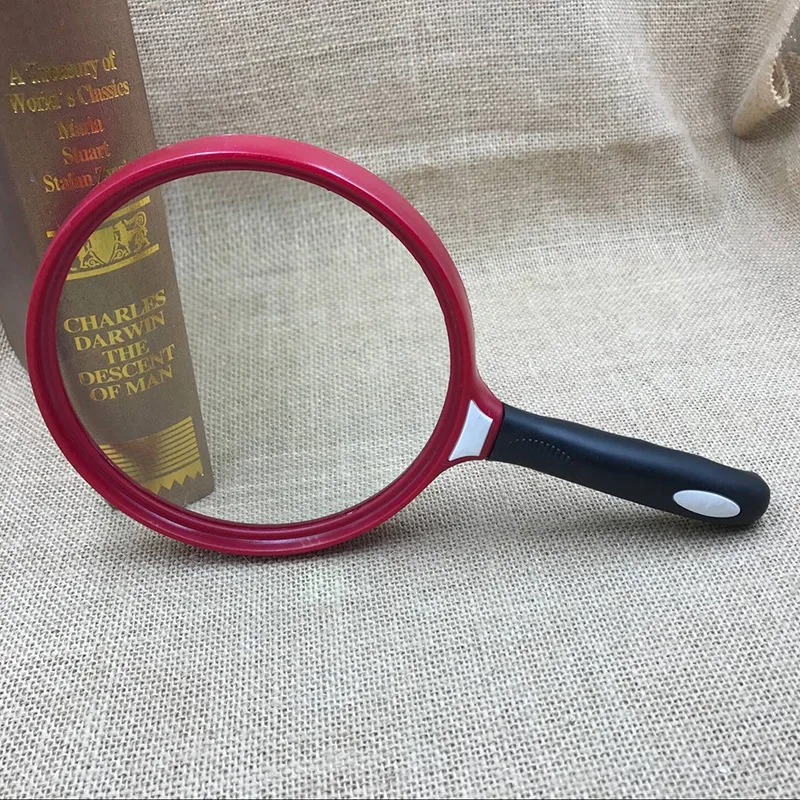 New Hand held 1.5X large mirror magnifying glass 140mm high end elderly