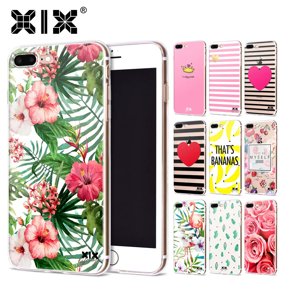 XIX Soft Silicone TPU Case for iPhone 6 6S Pink Flowers ...