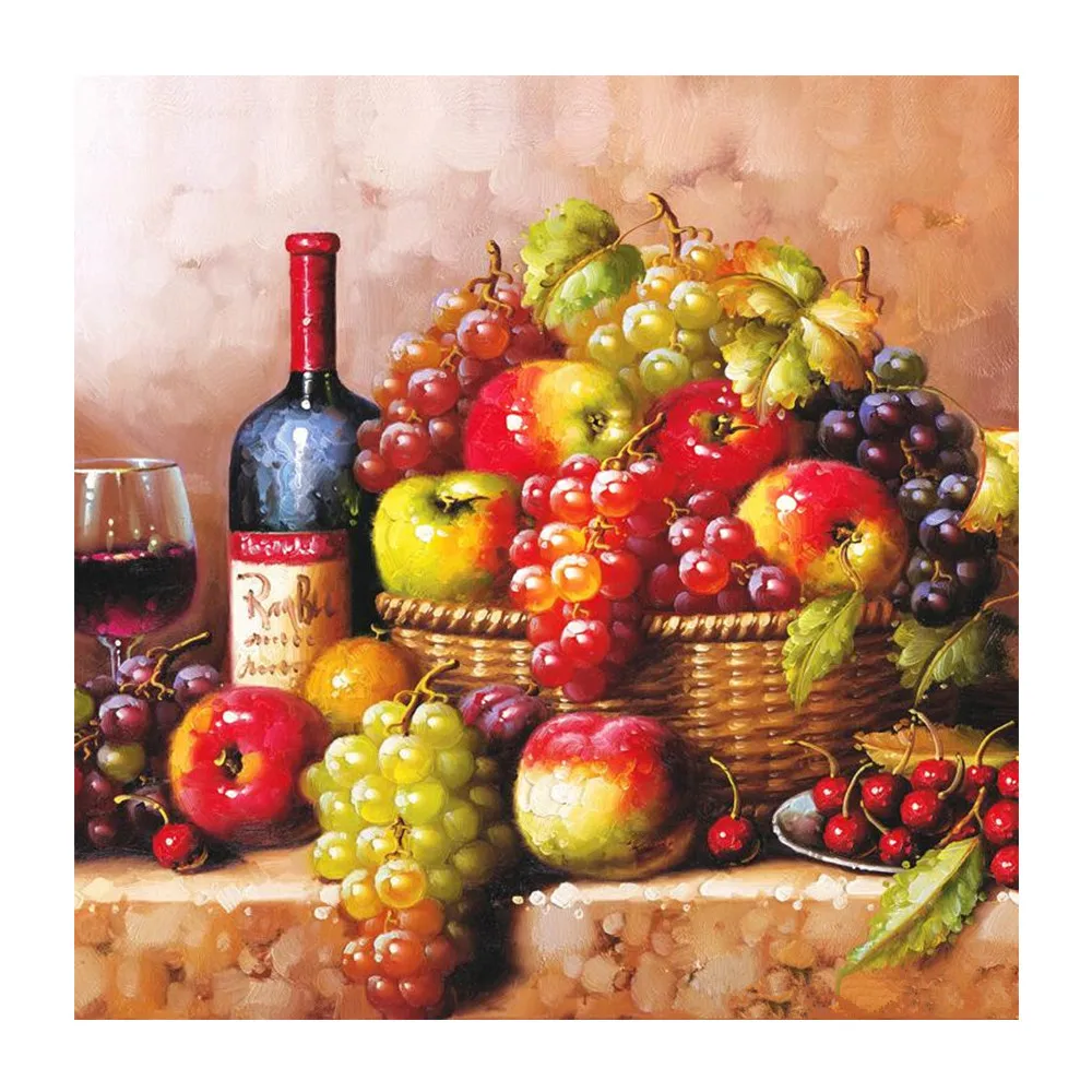 

DIY Diamond Painting Grapes Diamond Embroidery Full Square Rhinestones Mosaic Fruit Handmade Needlework Crafts Home Decor H432