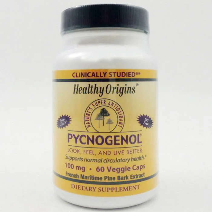 

Healthy Origins pycnogenol 100 mg 60 veggie caps Free shipping