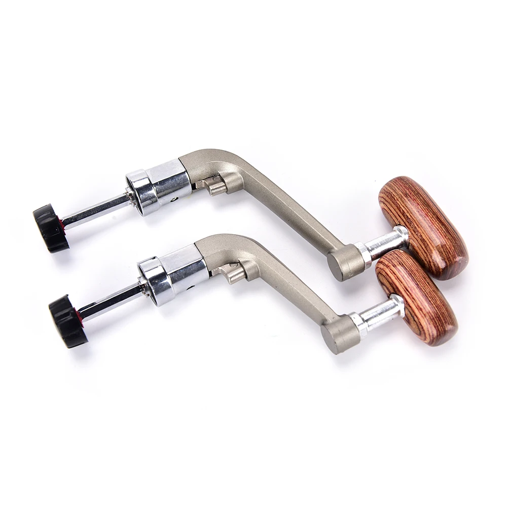 1PC Fishing Reel Folding Handle Stainless Steel Wooden Handle Crank