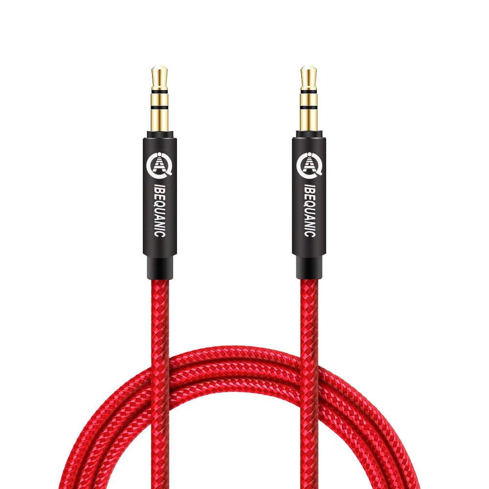 Aux Cable 3.5mm Jack  for Car Gold Plated Apply to iPods iPhones iPads Home / Car Stereos