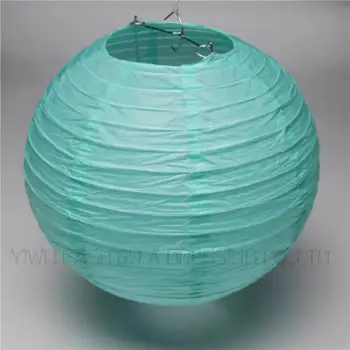 

20pcs/lot 8inch(20cm) Caribbean Blue Chinese Rice Paper Lantern Ball Hanging Party Venue Decorations Free Shipping