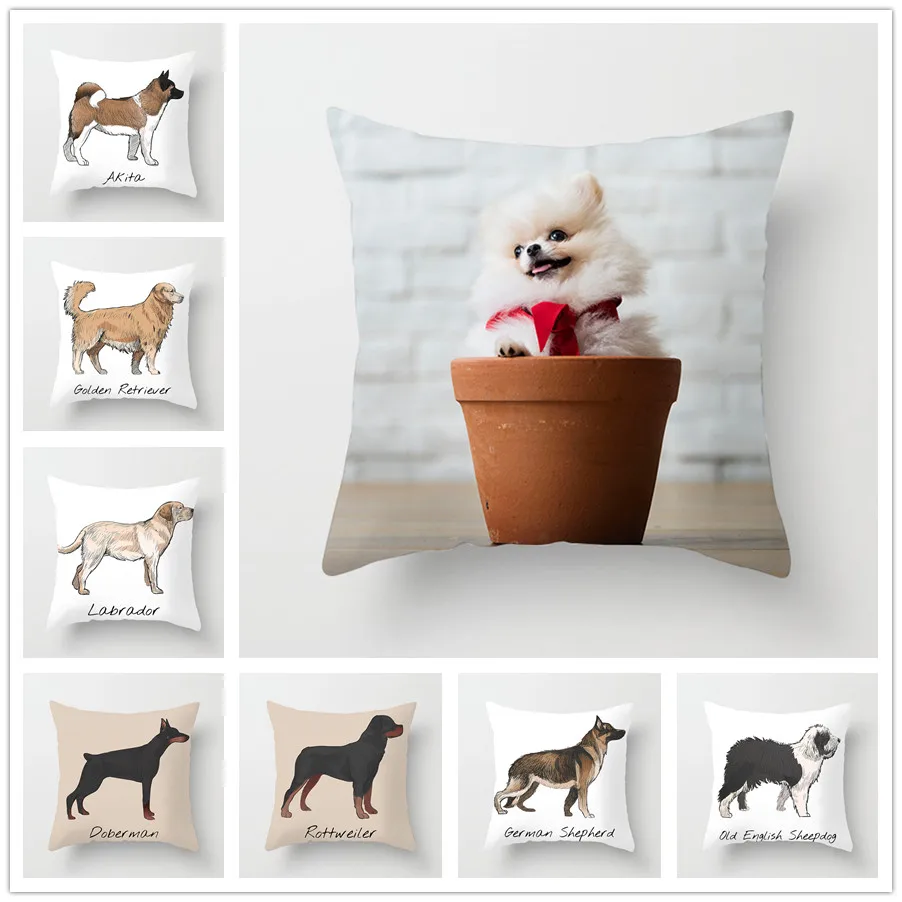 

45x45 Pillowcase Square Pillow Cover Cushion Case Toss Pillow Hidden Zipper Closure Pillows Christmas Style Pattern Pillowcase