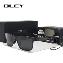 OLEY, алюминиево-магниевые солнцезащитные очки, мужские, брендовые, дизайнерские, поляризационные, квадратные, солнцезащитные очки, UV400, защитные, для вождения, Y5459