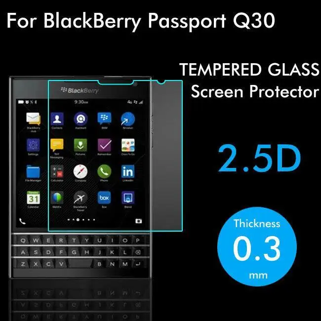 

For Blackberry Passport Tempered Glass 9H High Quality Protective Film Explosion-proof LCD Screen Protector For Blackberry Q30