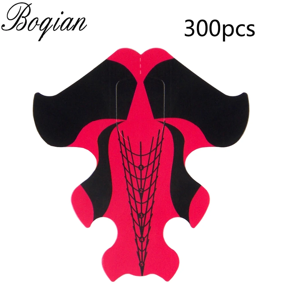 

BQAN Professional 300PcsNail Form For Acrylic UV Gel Tip Nails Extension Guide French DIY Tools Self-Adhesive Forms Stickers