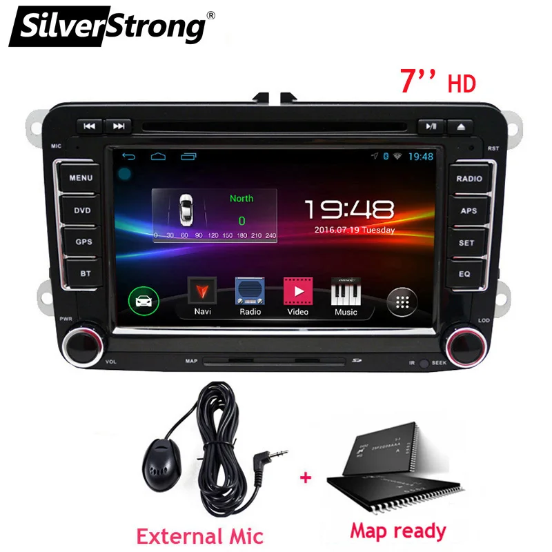 SilverStrong Android9.0 лучший радио тюнер 6686 для Passat B6 B7 автомобильный dvd-плеер для гольфа радио gps для Polo автомобильный Радио 65DS - Цвет: 65DS VW MIC